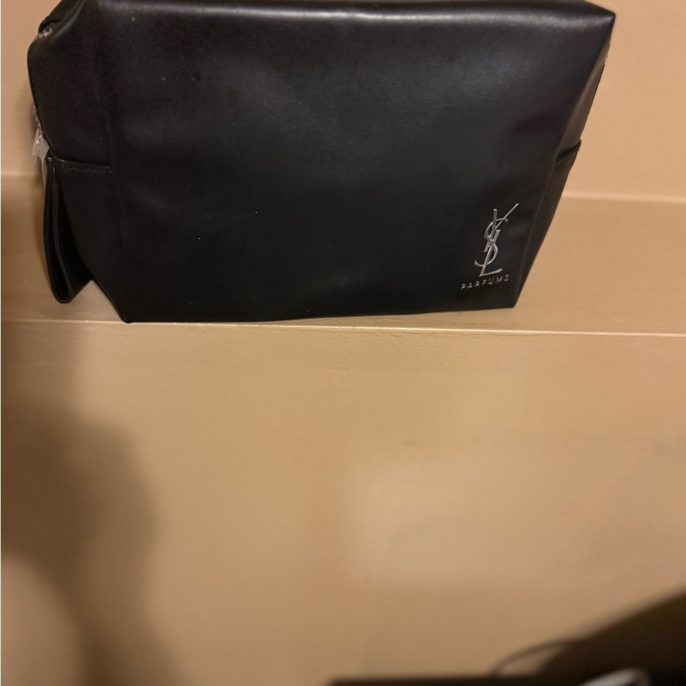 Yves Saint Laurent Black Toiletry Bag Sleek Minimalist Design
